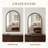 Madison Park Montra Brown 24"W x 36"H Arched Wood Wall Mirror with Braided Rubber Frame-125562584