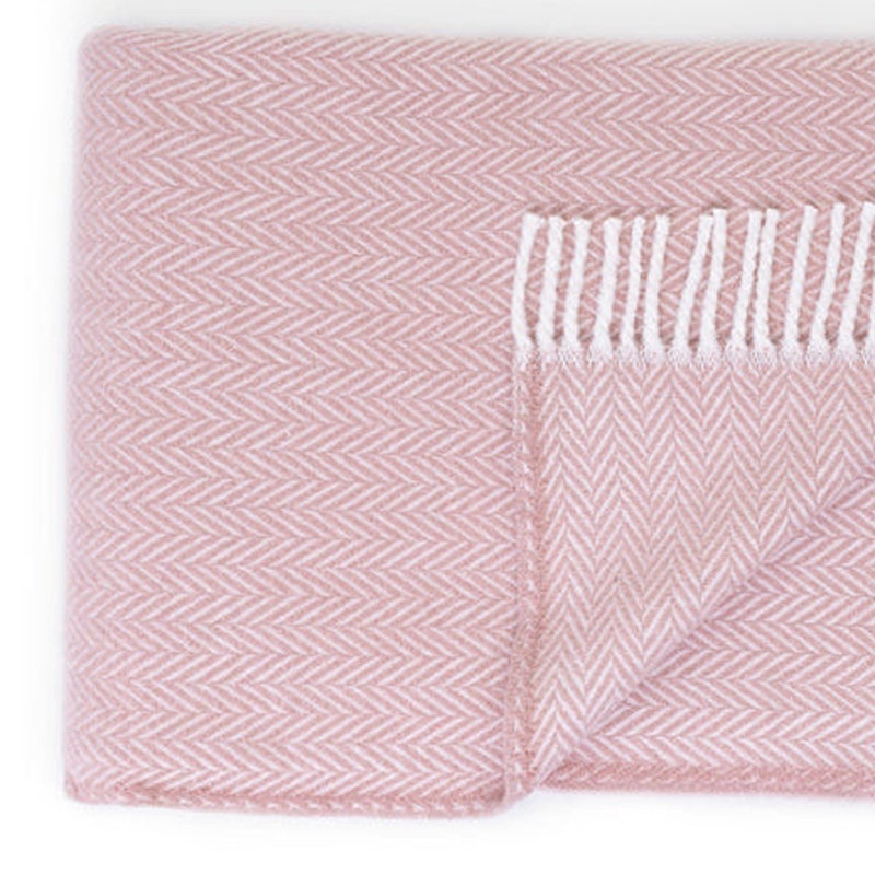  Jeté en acrylique doux à chevrons, L 55 po x l 70 po, Chevron rose
