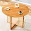Table en bois avec une touche rétro campagne chinoise, pour la salle à manger et le bureau, assemblage rapide de salon de style rond en bois massif facile à construire