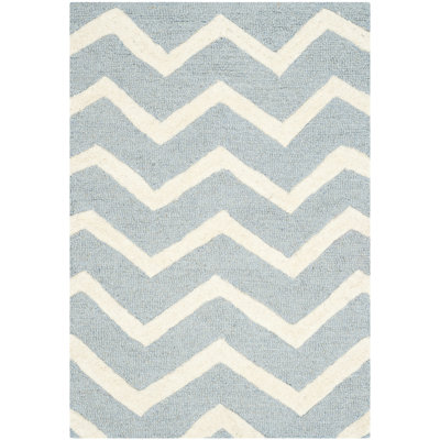 Sanyla Hand Tufted Wool Chevron Rug