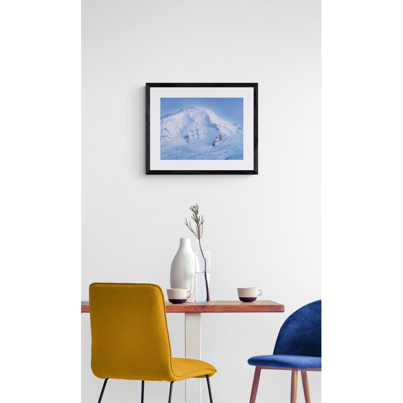 Twilight On Mt. Baker Print by Bruce Heinemann, Black Framed Canvas, 25" H x 33" W