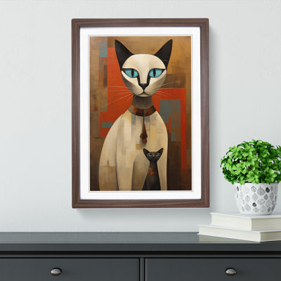 Siamese Cat - Single Picture Frame Print on Wood