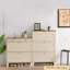 Rangement à chaussures en bois massif beige