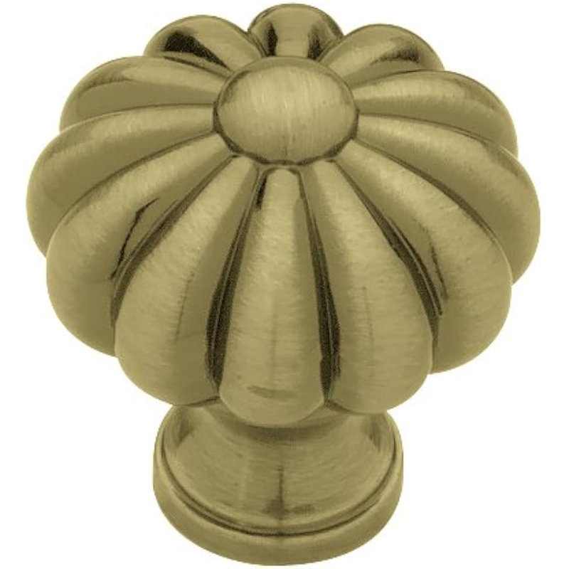 (5 Pack) 1-3/8 inch Large Pumpkin Knob, Antique Bronze