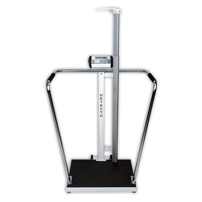 Detecto Digital Physician Scale, 800 lb x 0.2 lb Platform 24"x24"x1.75"
