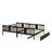 Full Over Full Bunk Bed With Twin Size Trundle And Ladder-1450255793