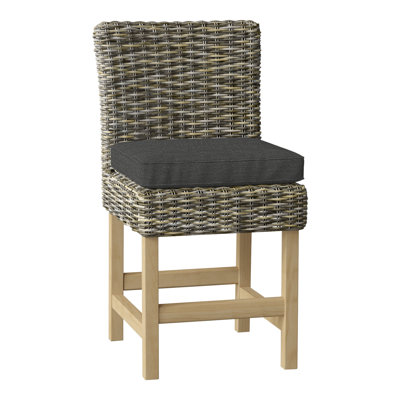 Sag Harbor 24" Patio Counter Stool with Cushion (Set of 2)