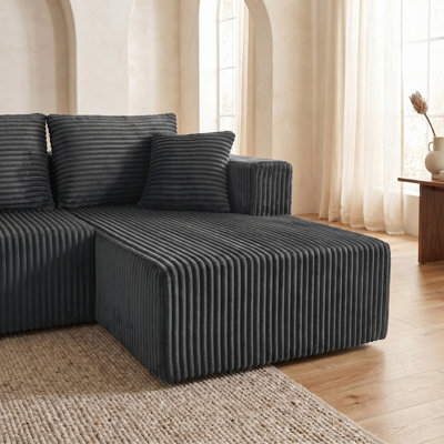Canapé modulaire réversible surdimensionné de 132 po sans canapé en U