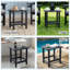 Table d'appoint en HDPE pour l'extérieur - table d'appoint pour patio toutes saisons, petite table de bout d'extérieur imperméable pour patio, jardin, pelouse, piscine, balcon, salon, noir