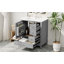 Meuble-lavabo 30 po avec lavabo, une porte avec tablette et trois tiroirs, porte à fermeture douce, gris-118004184