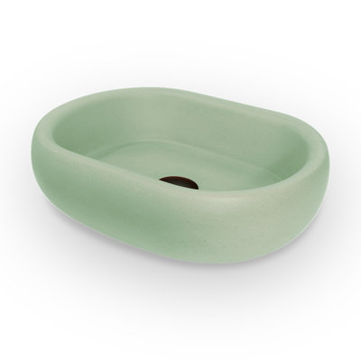 Newterra Handmade Oval Vessel Bathroom Sink