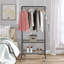 Heavy Duty Metal Clothes Rail Open Wardrobe With 2 Shelves