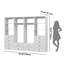 Système d'organisation modulaire blanc avec 2 tringles, 8 tablettes et 12 tiroirs