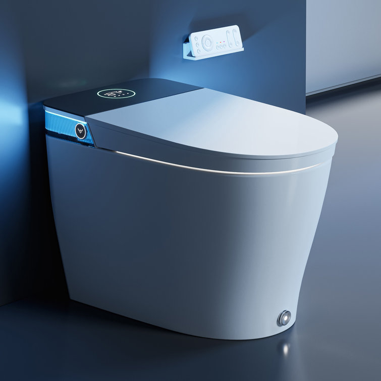 Upgraded Smart Bidet Toilet – Adjustable Cleaning  Drying, No Water Pressure Limit, Auto Open/Close, Auto Flush, Sterilization Features