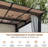 20 ft. W x 12 ft. D Outdoor Polycarbonate Hardtop Gazebo, Wall-Mounted Aluminum Frame Gazebo with Slope Roof-124568589