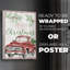 Merry Christmas - camion rouge - impression sur toile seulement - non encadrée-1210973117