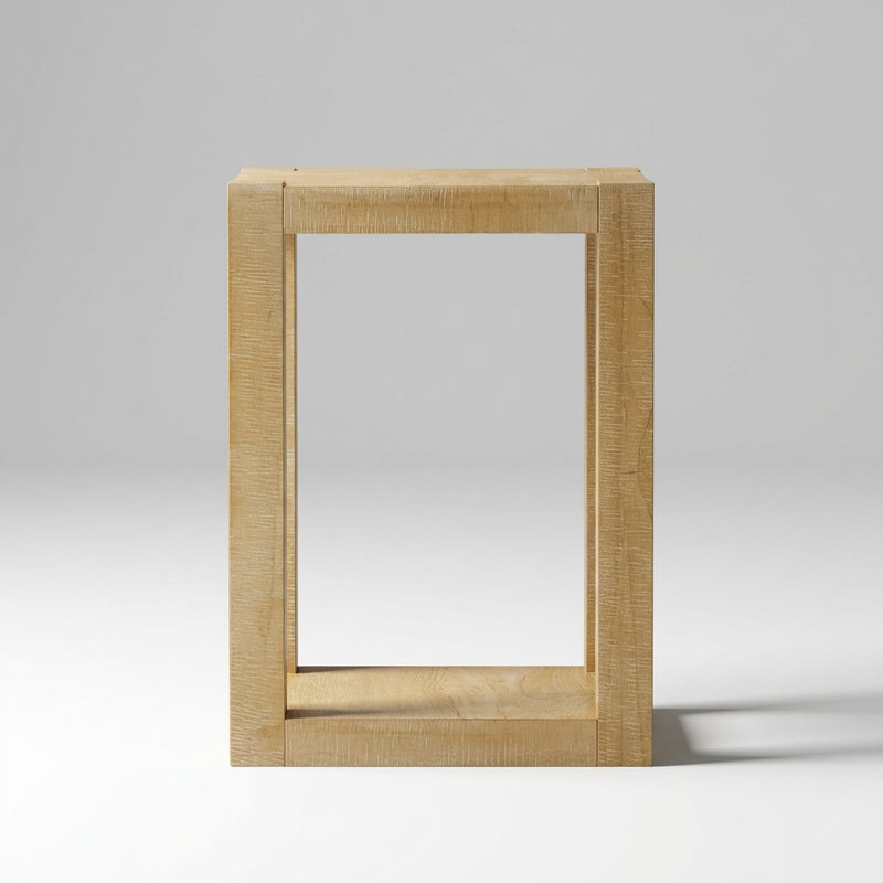 Table basse moderne à deux niveaux avec tablette ouverte