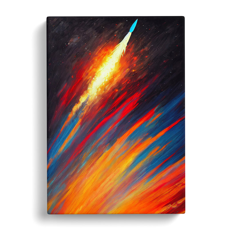 An Extraordinary Spaceship Rocket - Wrapped Canvas Print, 50cm H x 35cm W x 3cm D