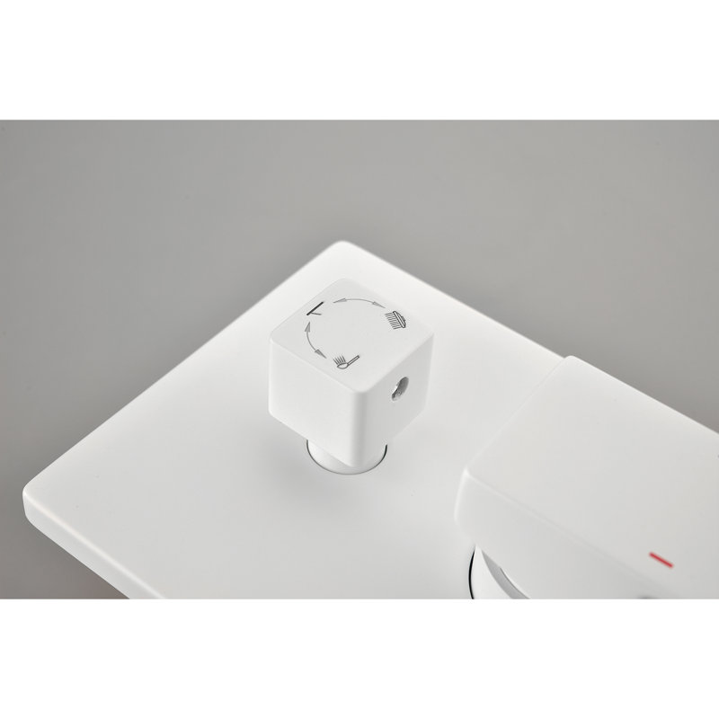 Wall Mounted Waterfall Rain Shower System, White