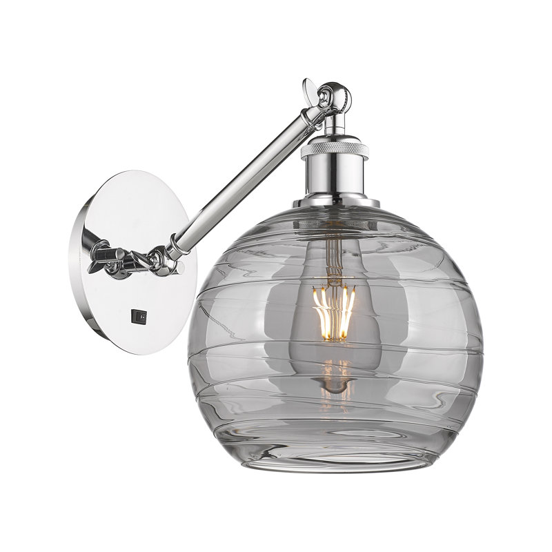 Allare Steel Armed Sconce, Polished Chrome