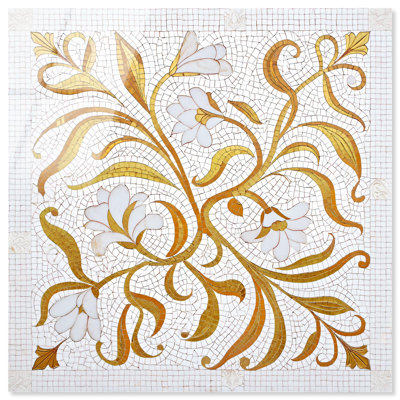 Impression sur toile dorée albâtre doré par Art Remedy