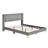 Corduroy Platform Bed With Metal Legs-1665284029