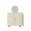 Ensemble de coiffeuse à maquillage extensible crème avec miroir et fauteuil en acrylique