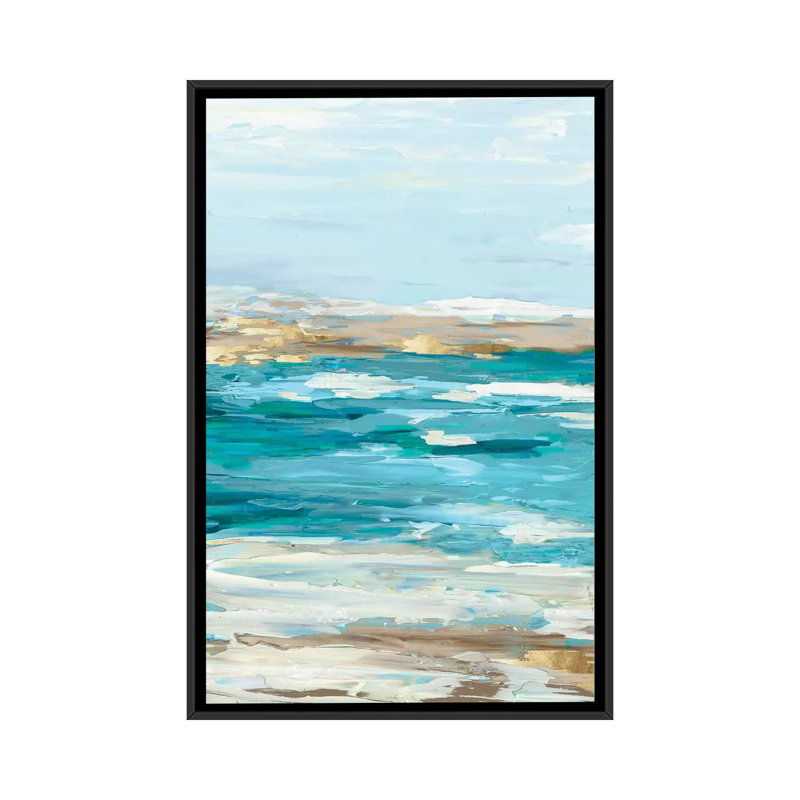 «Sea Side I» sur toile, H 26 po x l 18 po x P 1,5 po, Toile avec cadre noir, Pas de tapis