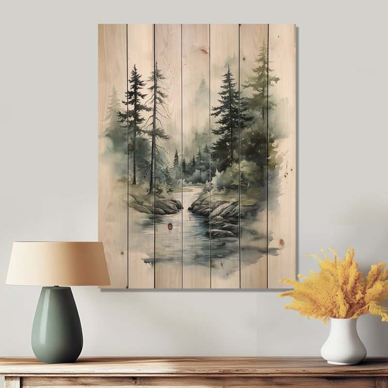 Alaska Misty Fjords II sur impression sur bois, H 40 po x l 30 po x P 0,78 po