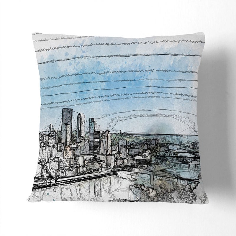 Square Throw Cushion, Black, 40cm H x 40cm W x 15cm D