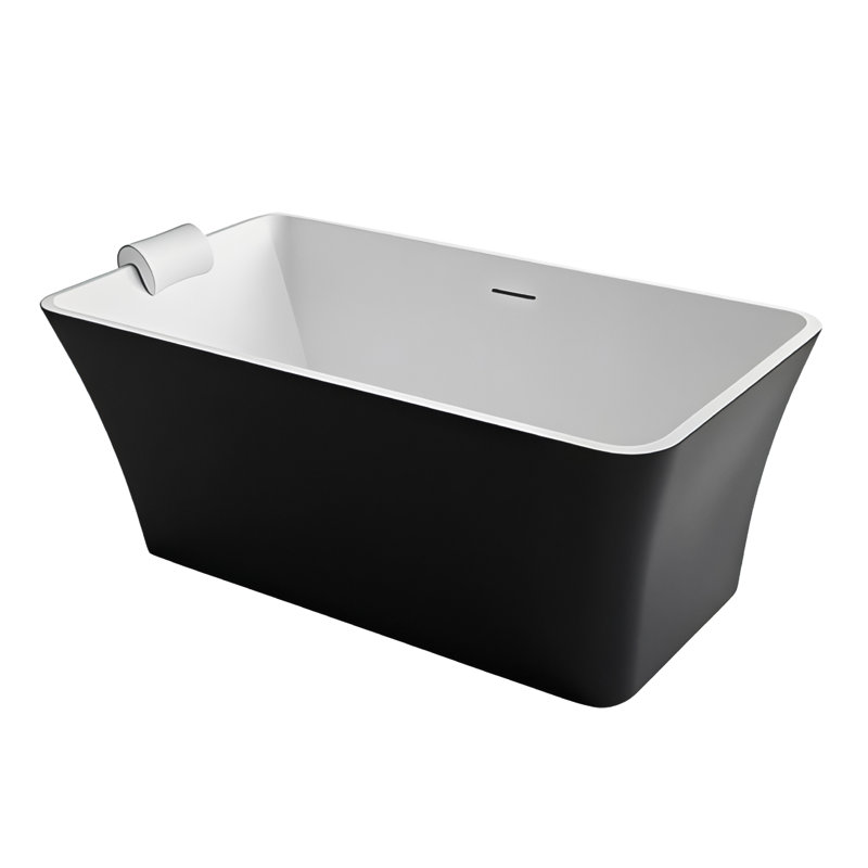 Baignoire autoportante L 66,875 x l 29,5 x H 22,875 Transolide, Noir / blanc