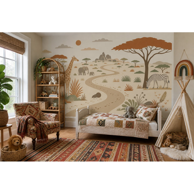 Papier peint mural amovible, 160 po x 108 po, Peler et coller