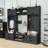 Luxurious Wood Hall Tree with Storage Drawers, Cabinet, Shoe Bench and 7 Hooks-1696154281