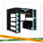 Full Size Gaming Loft Bed With Integrated Desk & RGB LED Lights, Pro-Gamer Bed With Power Outlet, Large Bookshelf, Pegboard, Keyboard Tray & Storage Drawer, 3 Colors Available-466579107