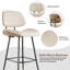 Tabouret de bar 26 po en similicuir et bois de noyer-2081816213