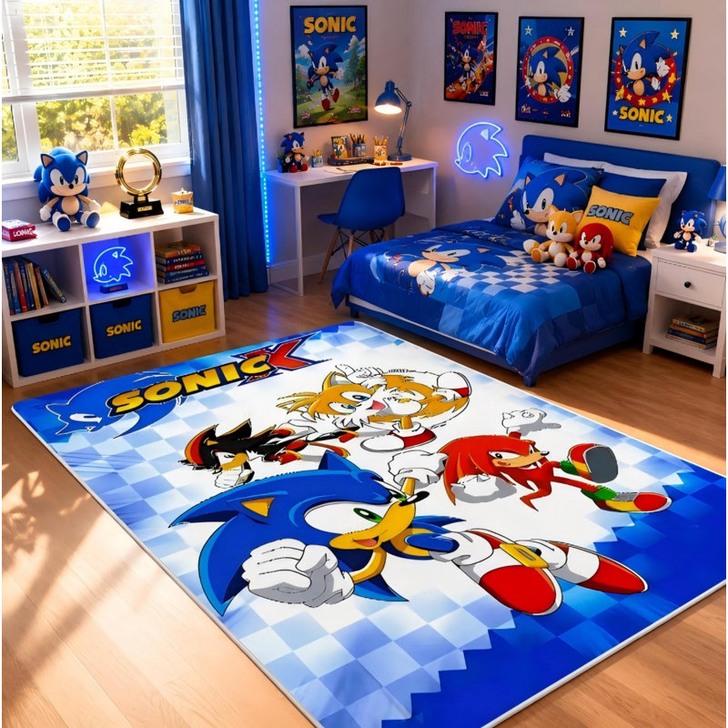 Tapis Sonic de 119 x 180 cm, décoration de chambre pour enfants