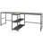 Two Person Computer Desk With 2 Storage Shelves, Double Desk Workstation With Book Shelf, Long Desk Table For Home Office