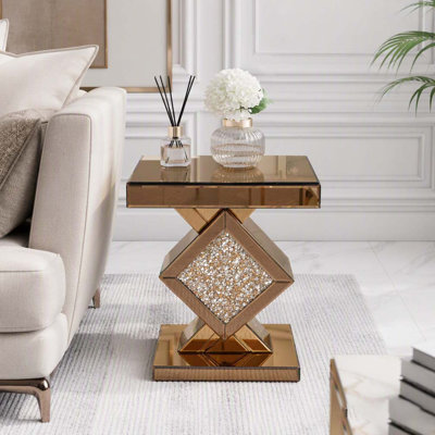 Table de bout en miroir Diamond
