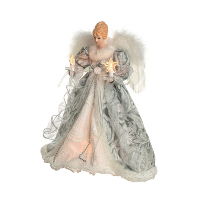 14'' Handmade Fabric Lighted Tree Topper
