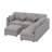 Sectional Modular Sofa,U-Shaped L-Shaped Couch With Movable Ottoman And 2 USB Ports