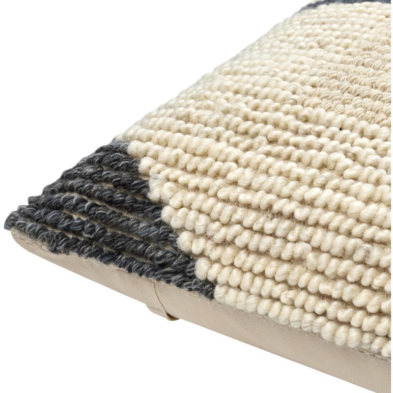 Sand Dunes Ombre Wool Blend Reversible Throw Pillow, 22"H x 22"W, Polyester