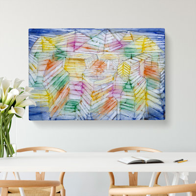 Mountain Construction by Paul Klee - Wrapped Canvas