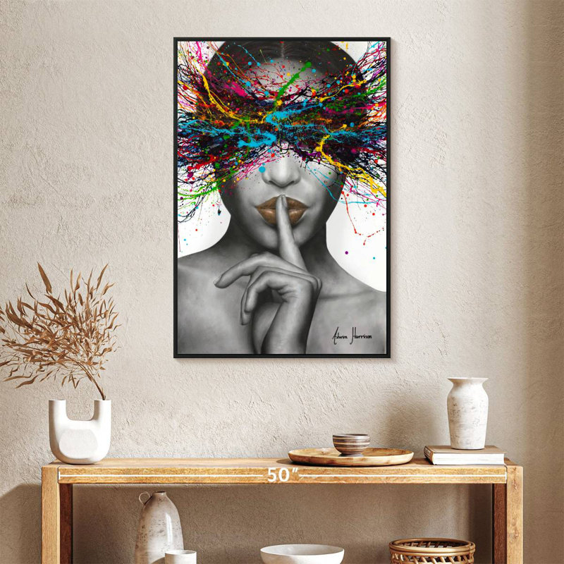 Sounds Of Silence, 25 po x 37 po, Cadre flottant noir