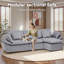 Canapé rembourré doux avec repose-pieds 142,5 po 4 sièges-715923801