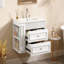 Meuble-lavabo mural de 30 po, armoire de rangement flottante avec 2 tiroirs, lavabo simple en céramique à 3 trous, armoire moderne.-281275592