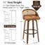 Tabouret de bar et de comptoir pivotant en simili cuir Leeana-987951320-960908664