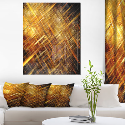 Motif de mosaïque dorée - art mural abstrait en métal