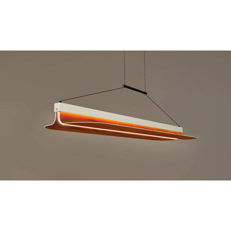Omma 1 - Light LED Pendant, Natural Cherry, Gold