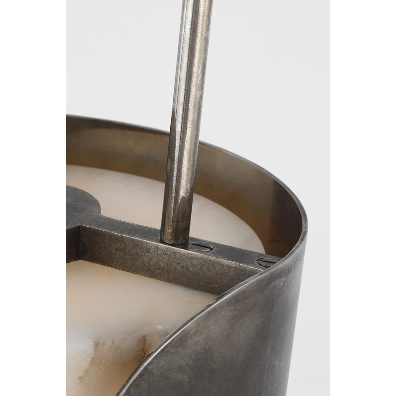 Anne-Marie Barton Armise Pendant with Nova Frost, 242" H x 7.5" W, Mottled Pewter, White