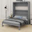 Lit escamotable polyvalent avec tablettes de rangement-336090375